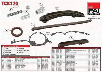 FAI AUTOPARTS tck170 -  Комплект цепи привода распредвала